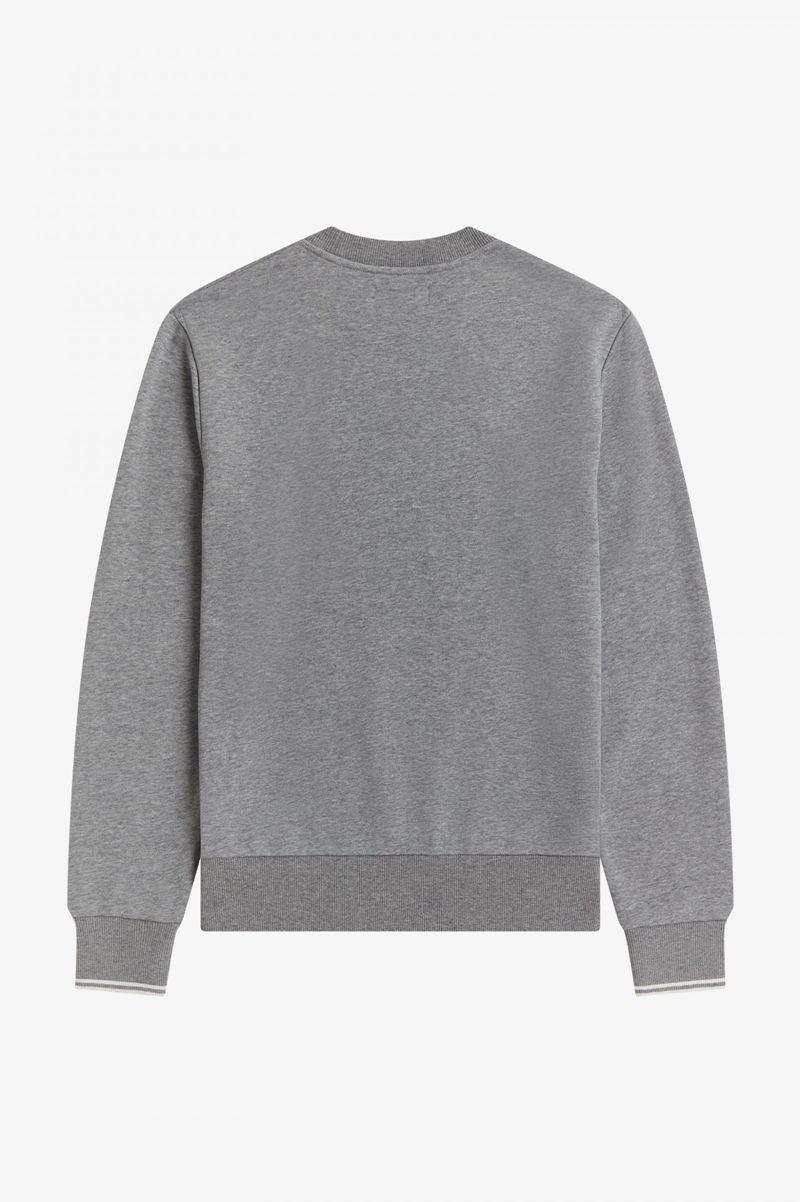 Grey Fred Perry Crew Neck Men's Sweatshirts | PH 1576MQZA